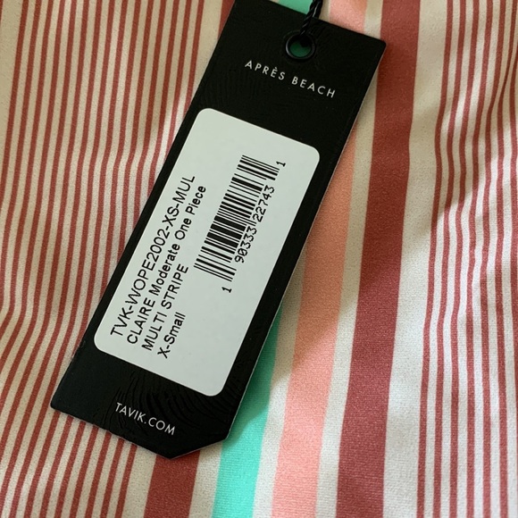 Tavik - Women’s Claire Striped One Piece Swimsuit with low twist back. NWT SZ XS - Picture 6 of 9